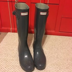 Original Glossy Grey Hunter Boots